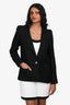 Pre-Loved Chanel™ Black Cotton Blend Tweed Blazer Size 38