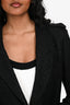 Pre-Loved Chanel™ Black Cotton Blend Tweed Blazer Size 38