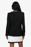 Pre-Loved Chanel™ Black Cotton Blend Tweed Blazer Size 38