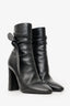 Saint Laurent Black Leather Wrap Around Bow Boots Size 38