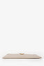 Prada Taupe Saffiano Leather Zippered Clutch