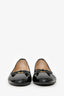 Prada Black Leather/Patent Cap-Toe Bow Ballet Flats Size 37
