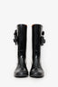 Pre-Loved Chanel™ Black Rubber Camellia Flower Rain Boots Size 36
