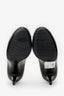 Pre-Loved Chanel™ Black Leather CC Cap Toe Platform Pumps Size 36.5