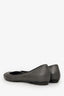 Pre-Loved Chanel™ Black/Grey Embossed Leather CC Ballet Flats Size 37