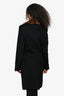 Fendi Black Cashmere/Mink Zucca Print Collar Coat Size 46