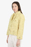 Pre-Loved Chanel™ 21C Yellow Tweed Fringe CC Button Jacket Size 38