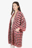 Pre-Loved Chanel™ 15B Pink Tweed Long Open Cardigan Size 38