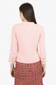 Pre-Loved Chanel™ 2016 Pink Tweed Pearl CC Button Jacket Size 36