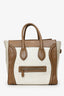 Celine Brown/Taupe Leather Mini Luggage Tote