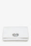 Miu Miu White Sequin Pearl Crystal Embellished Crossbody Bag