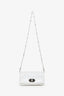 Miu Miu White Sequin Pearl Crystal Embellished Crossbody Bag