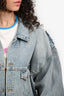 Balenciaga Light Wash Distressed Denim Jacket Size 4