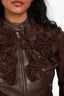 Givenchy Brown Lambskin Leather Jacket Size 36