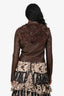 Givenchy Brown Lambskin Leather Jacket Size 36