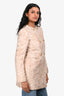 Stella McCartney Pink Snake Skin Print Double Breasted Coat Size 36