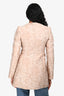 Stella McCartney Pink Snake Skin Print Double Breasted Coat Size 36