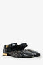 Pre-Loved Chanel™ Black Tweed CC Turn lock Mary Jane Ballet Flats Size 36