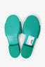 Pre-Loved Chanel™ 2023 Green Leather CHA-NEL Mules Sandal Size 37
