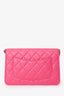 Pre-Loved Chanel™ 22P Pink Quilted Lambskin Pearl Wallet on Chain
