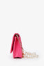 Pre-Loved Chanel™ 22P Pink Quilted Lambskin Pearl Wallet on Chain