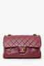 Pre-Loved Chanel™ 2016-17 Burgundy Leather/Python Urban Mix Flap Bag