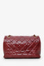 Pre-Loved Chanel™ 2016-17 Burgundy Leather/Python Urban Mix Flap Bag