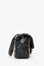 Pre-Loved Chanel™ Black Lambskin Pearl Chain Around Square Flap Bag