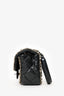 Pre-Loved Chanel™ Black Lambskin Pearl Chain Around Square Flap Bag