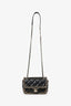 Pre-Loved Chanel™ Black Lambskin Pearl Chain Around Square Flap Bag