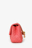 Pre-Loved Chanel™ 2021 Pink Quilted Lambskin Mini Square Pearl Crush Flap Bag