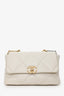 Pre-Loved Chanel™ 2020 Beige Lambskin Medium 19 Flap Bag