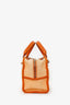 Pre-Loved Chanel™ 2014-15 Orange Canvas Deauville Mini Bowling Bag
