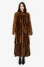 Vintage Brown Sable Fur Coat Estimated Size S