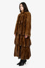Vintage Brown Sable Fur Coat Estimated Size S