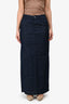 Theory Navy Denim Maxi Skirt Size 25