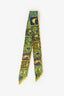 Hermès Yellow Silk Graphic Print Twilly