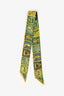 Hermès Yellow/Green Silk Graphic Print Twilly