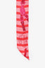Hermès Pink/Red Silk Graphic Print Twilly