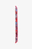 Hermès Pink/Blue Silk Graphic Print Twilly