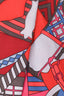 Hermès Pink/Blue Silk Graphic Print Twilly