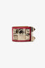 Hermès 2010 Pink Shiny Alligator Collier de Chien Bracelet
