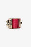 Hermès 2010 Pink Shiny Alligator Collier de Chien Bracelet