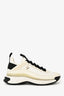 Pre-Loved Chanel™ 2020 Black/White Leather Trim CC Logo Sneakers Size 37.5