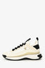 Pre-Loved Chanel™ 2020 Black/White Leather Trim CC Logo Sneakers Size 37.5