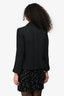 Pre-Loved Chanel™ 2014 Black Cotton Blend Tweed CC Logo Embellished Button Evening Jacket Size 36