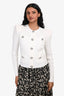 Balmain White Fitted Cardigan with Buttons Size 36