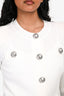 Balmain White Fitted Cardigan with Buttons Size 36