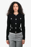 Balmain Black Fitted Cardigan with Buttons Size 36