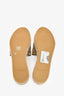 Gucci Beige Padded Monogram GG Raffia Sandals Size 41